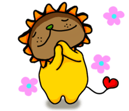 yellow comical lion sticker #6159825
