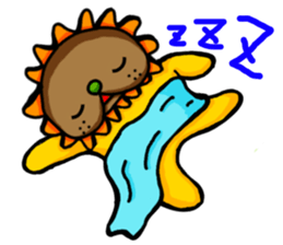 yellow comical lion sticker #6159840