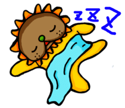 yellow comical lion sticker #6159840