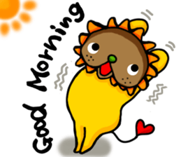 yellow comical lion sticker #6159841