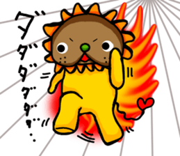 yellow comical lion sticker #6159846