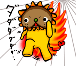 yellow comical lion sticker #6159846