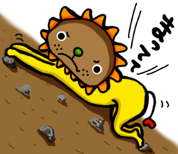 yellow comical lion sticker #6159850