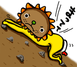 yellow comical lion sticker #6159850