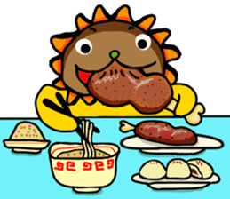 yellow comical lion sticker #6159853