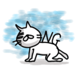 cute stray cat. sticker #6160133