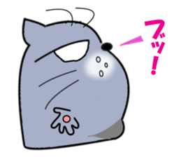 The lazy cat - Blue - sticker #6161179