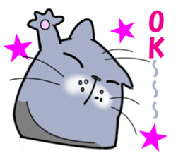 The lazy cat - Blue - sticker #6161198