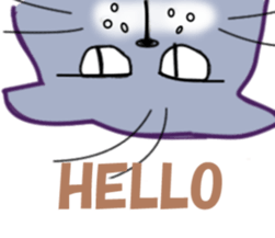 The lazy cat - Blue - sticker #6161202