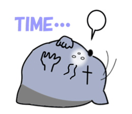 The lazy cat - Blue - sticker #6161203