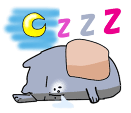 The lazy cat - Blue - sticker #6161206