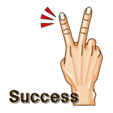 Figure of hand. (English version.) sticker #6161739