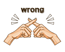 Figure of hand. (English version.) sticker #6161767