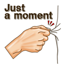 Figure of hand. (English version.) sticker #6161773