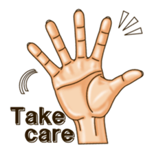 Figure of hand. (English version.) sticker #6161775