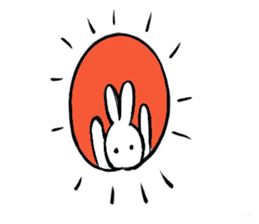 Brush pen rabbit2 sticker #6162496