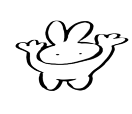Brush pen rabbit2 sticker #6162498