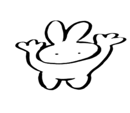 Brush pen rabbit2 sticker #6162498