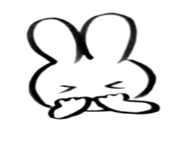 Brush pen rabbit2 sticker #6162502