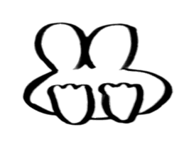 Brush pen rabbit2 sticker #6162503