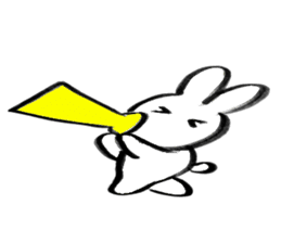 Brush pen rabbit2 sticker #6162505