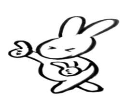 Brush pen rabbit2 sticker #6162507