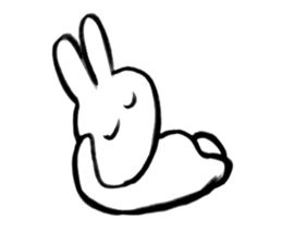 Brush pen rabbit2 sticker #6162509