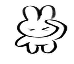 Brush pen rabbit2 sticker #6162514