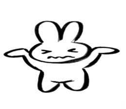 Brush pen rabbit2 sticker #6162515