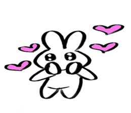 Brush pen rabbit2 sticker #6162516