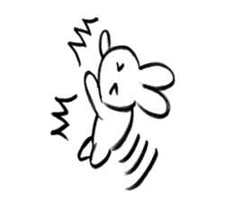Brush pen rabbit2 sticker #6162517