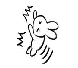Brush pen rabbit2 sticker #6162517