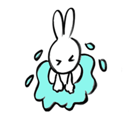 Brush pen rabbit2 sticker #6162519