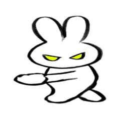 Brush pen rabbit2 sticker #6162520