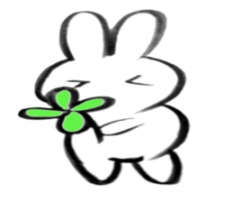 Brush pen rabbit2 sticker #6162522