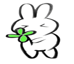 Brush pen rabbit2 sticker #6162522