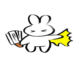 Brush pen rabbit2 sticker #6162523