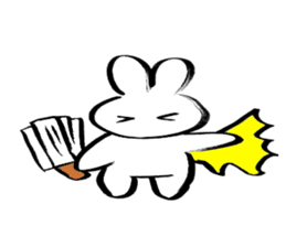 Brush pen rabbit2 sticker #6162523