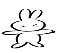 Brush pen rabbit2 sticker #6162524