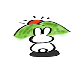 Brush pen rabbit2 sticker #6162525