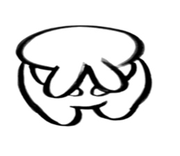 Brush pen rabbit2 sticker #6162527