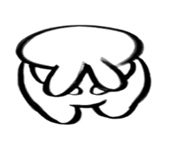 Brush pen rabbit2 sticker #6162527