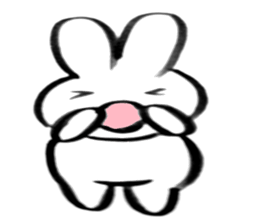 Brush pen rabbit2 sticker #6162528