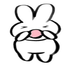 Brush pen rabbit2 sticker #6162528
