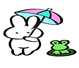 Brush pen rabbit2 sticker #6162529