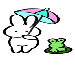 Brush pen rabbit2 sticker #6162529
