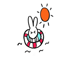 Brush pen rabbit2 sticker #6162530