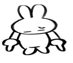 Brush pen rabbit2 sticker #6162532