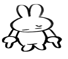 Brush pen rabbit2 sticker #6162532