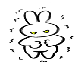 Brush pen rabbit2 sticker #6162533